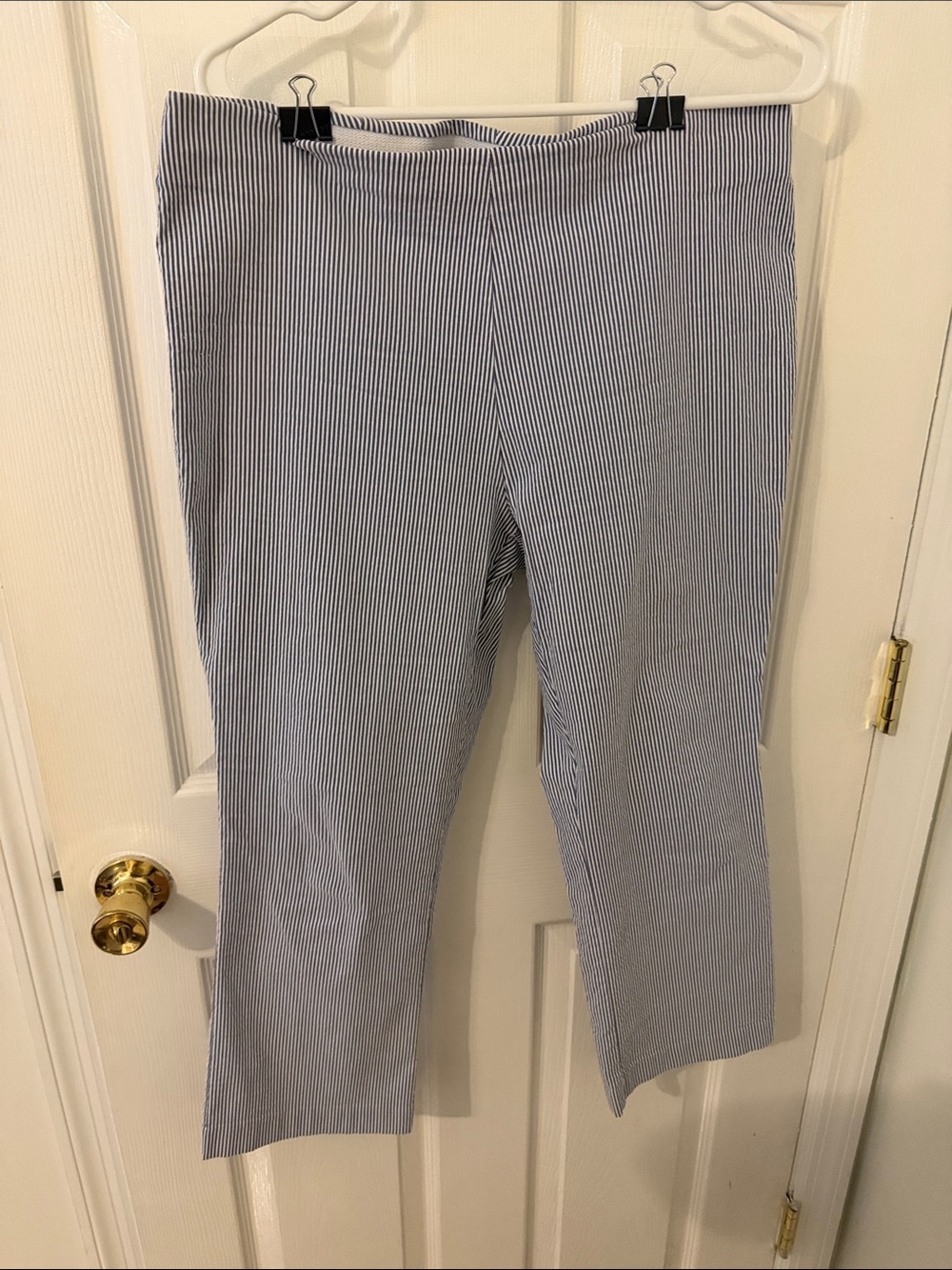 Counterparts Blue and White Pinstripe Wide-Leg Pants